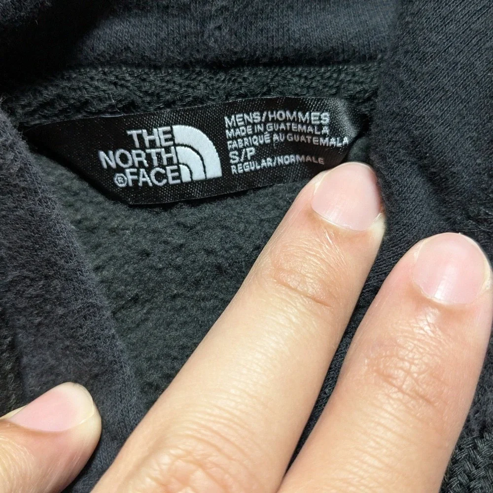 The North Face Men Small NEVER STOP EXPLORING Double-sided Logo Black Hoodie
